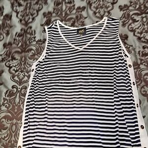 W5 Monochrome Striped Tank Top